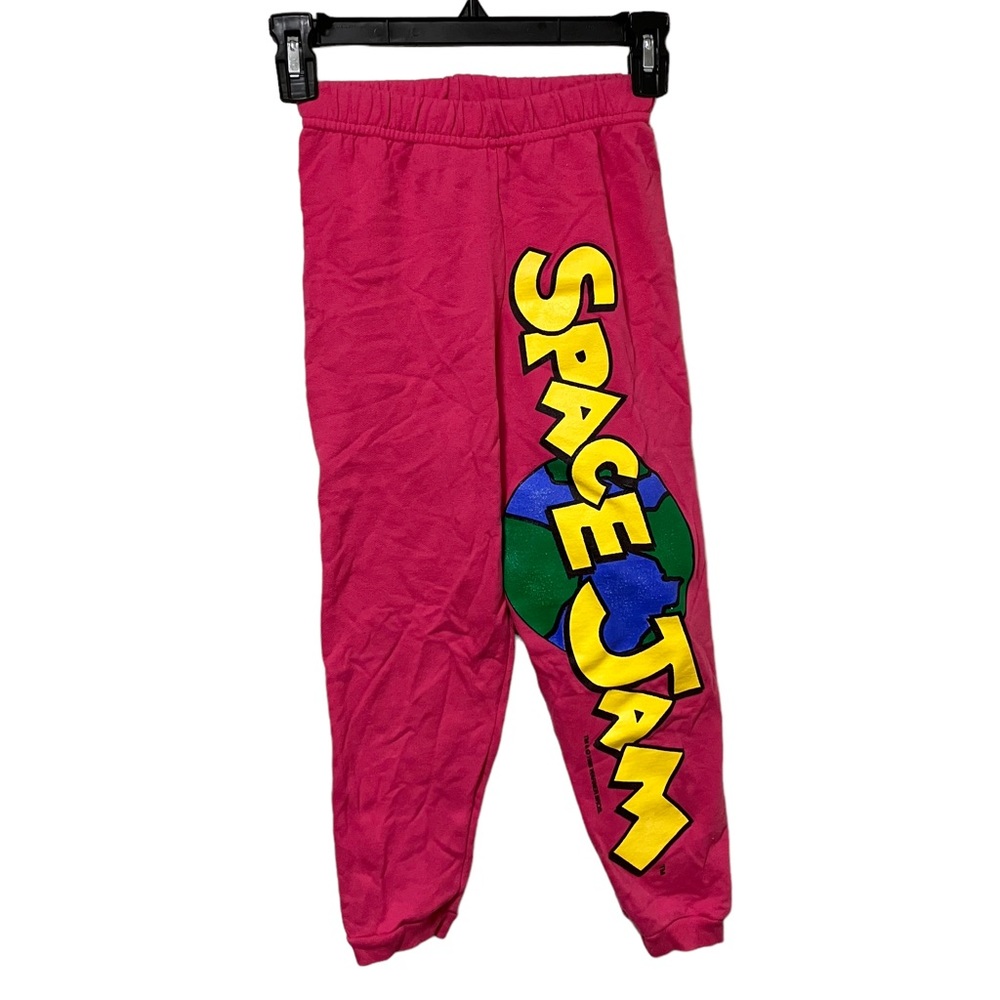 Vintage 90's Space Jam Embossed Graphic Pink Sweatpants